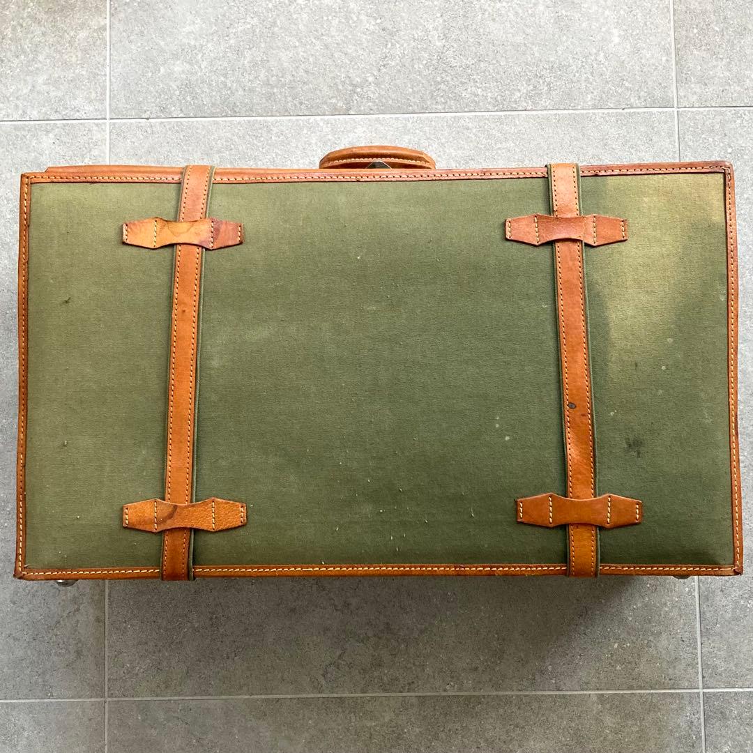 ヴィンテージ トランクケース トランクバッグ レトロ雑貨 古道具 グリーン