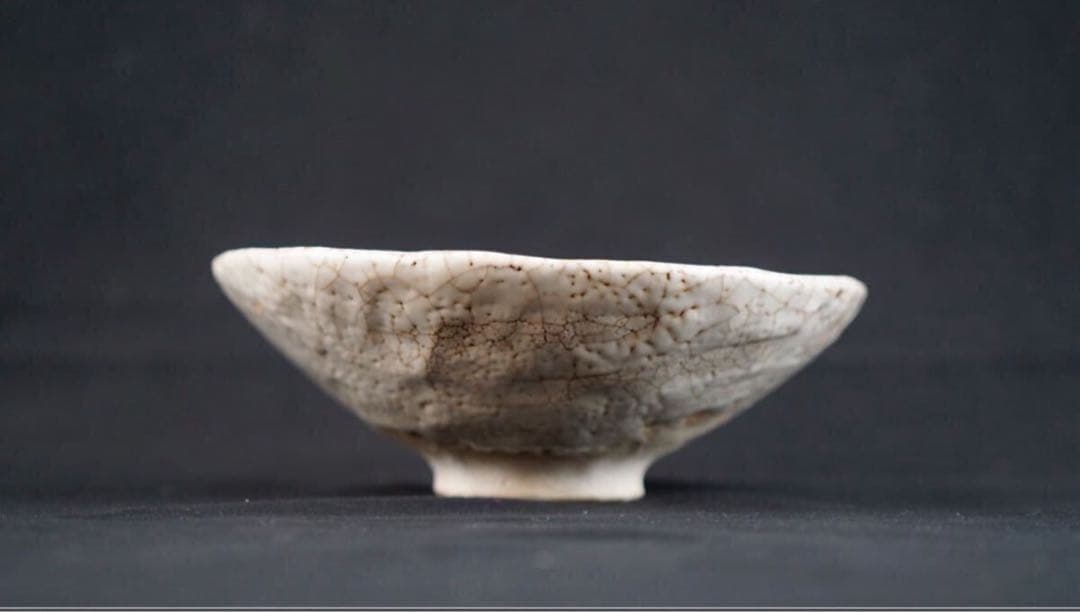 加藤麦岱 作 志野 平茶碗 共箱 茶道具