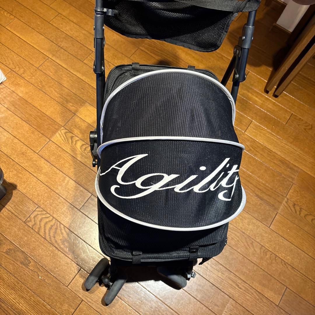 アジリティ　犬用ペットカート 黒 デニム風