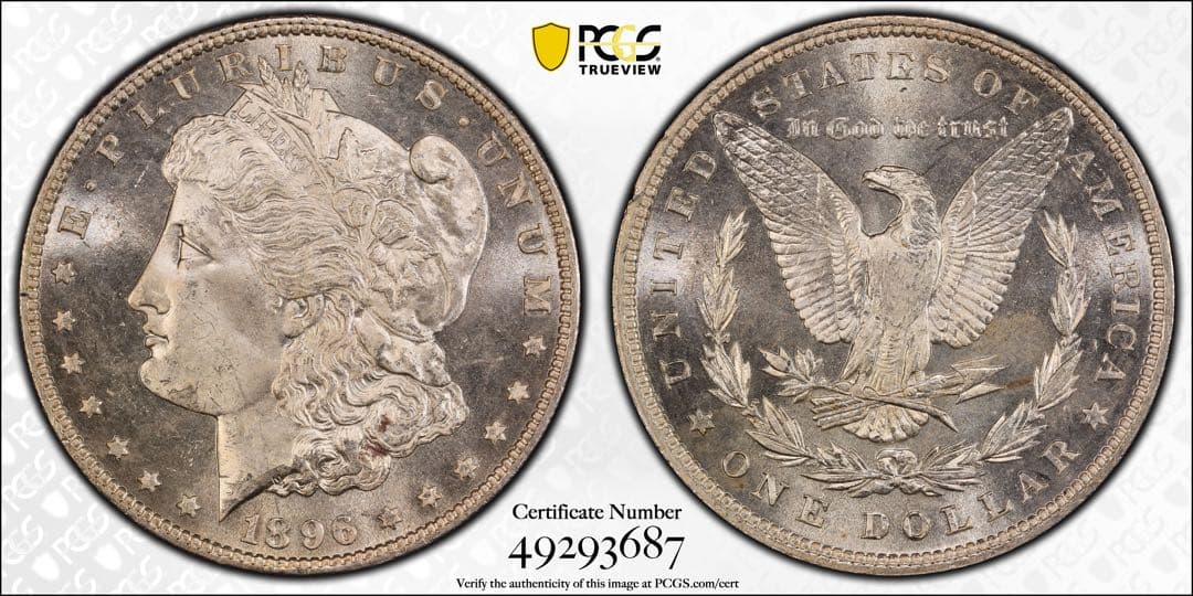 1896 モルガンダラー PCGS MS65PL Morgan dollar