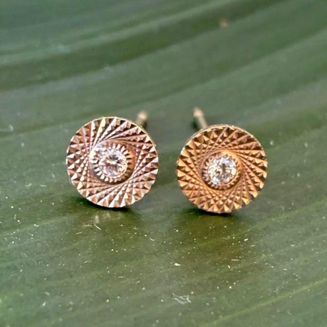 cui-cui K10 ダイヤモンド　ピアス　0.02ct