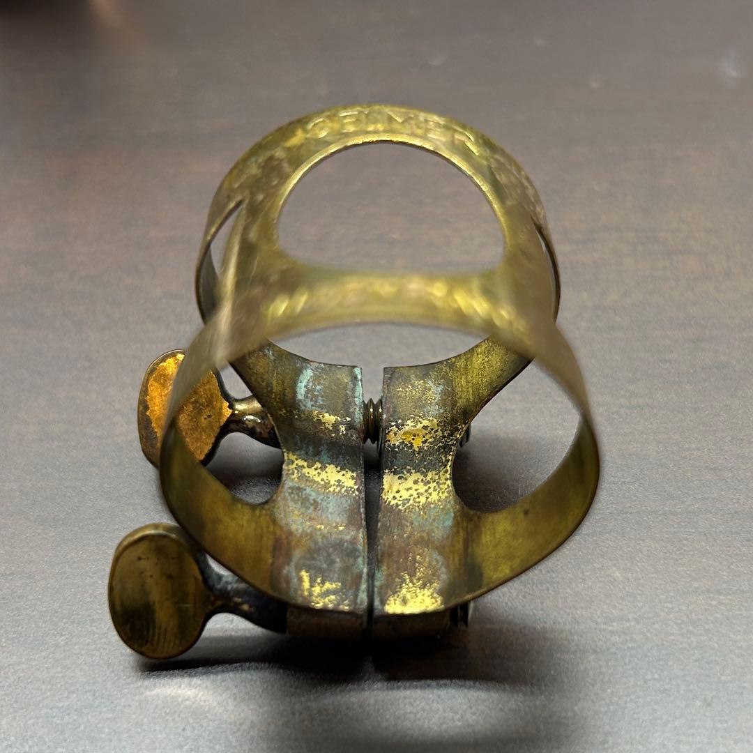 SELMER アルトサックス用ビンテージリガチャー・キャップ 中古品