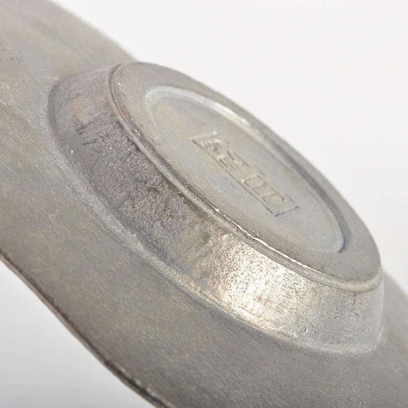 煎茶道具　松月造　純錫　蕉葉式　茶托　五客　合計約514g　箱付　V　R7300