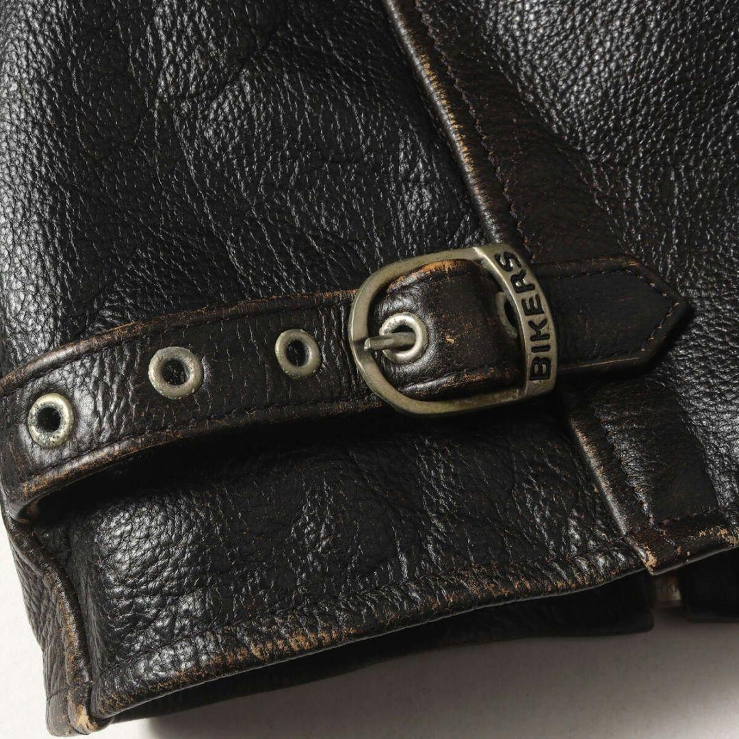 Bikers ヴィンテージ 90s アイアンクロス レザー シングル ライダース