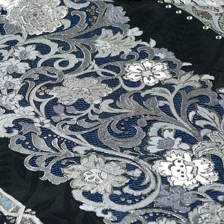 専用　ご予約　振袖　プレミアムゴールド　関芳　未仕立て　仮絵羽　薔薇　黒　銀