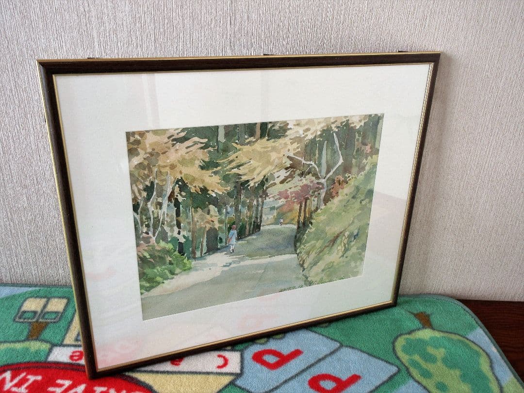 水彩画「鎌倉参道」