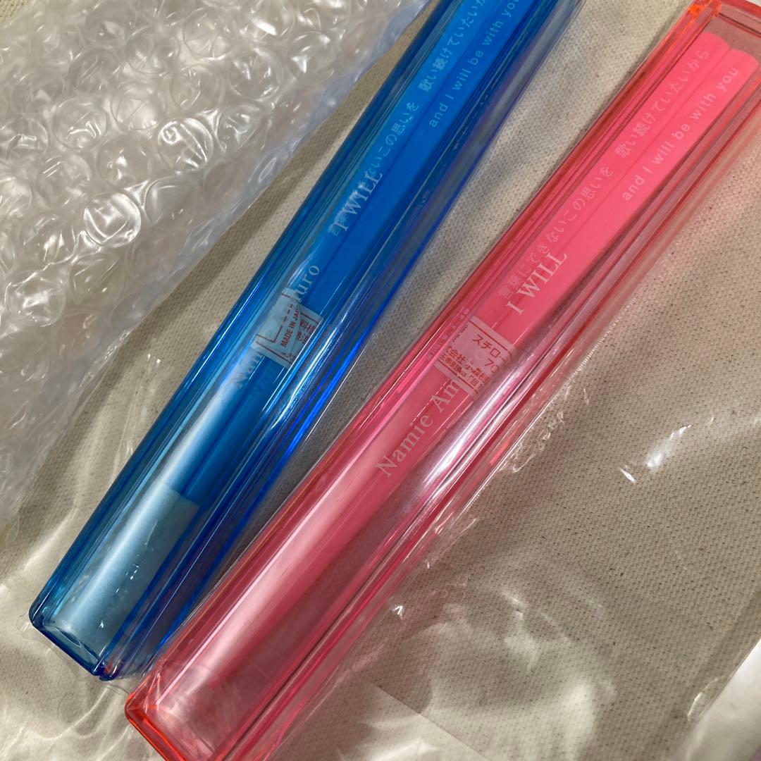 激レア　抽選当選品　安室奈美恵　アイウィル　お箸　ピンク　ブルー　I will