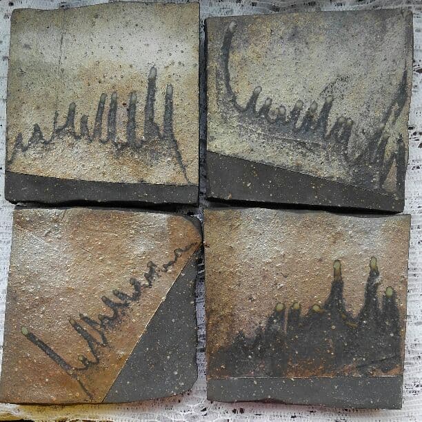 陶芸　角皿　五枚セット