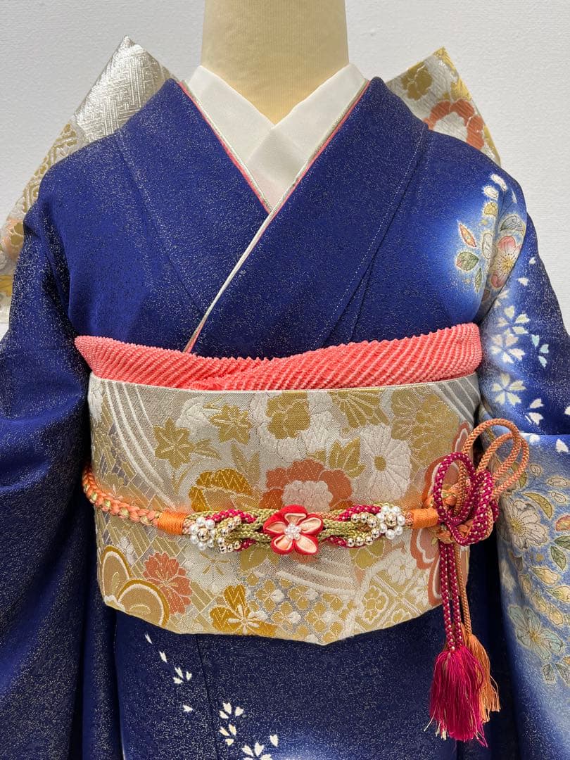 振り袖　フルセット　翠山工房　別誂長襦袢　落款　辻ヶ花　金通し　金彩加工　705