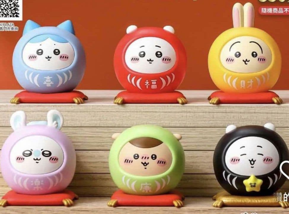 台湾7-11限定ちいかわだるまフィギュアランダムブラインドボックス 6個セット