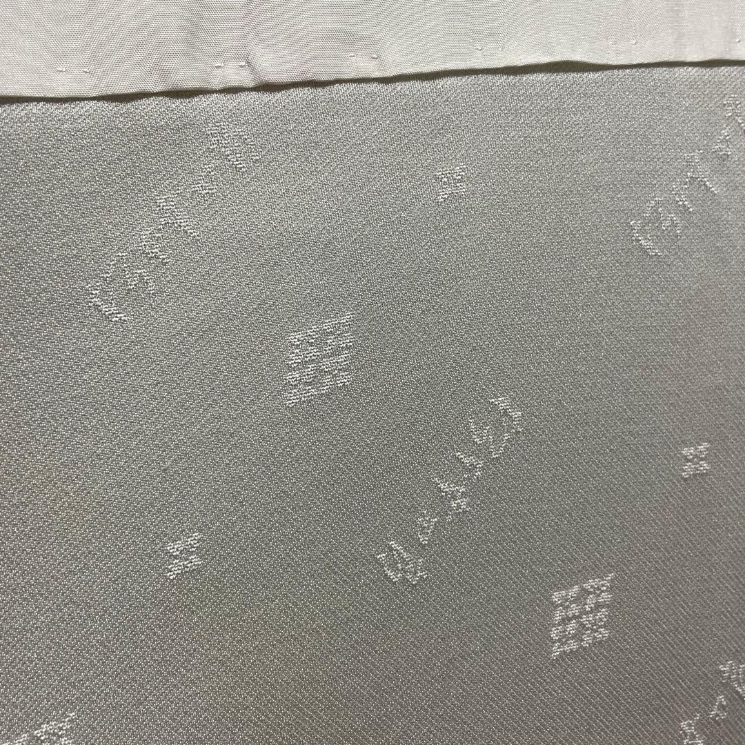 D769 振袖　松本幸四郎　黒地　鶴　桜　正絹　着物　袷　極美品