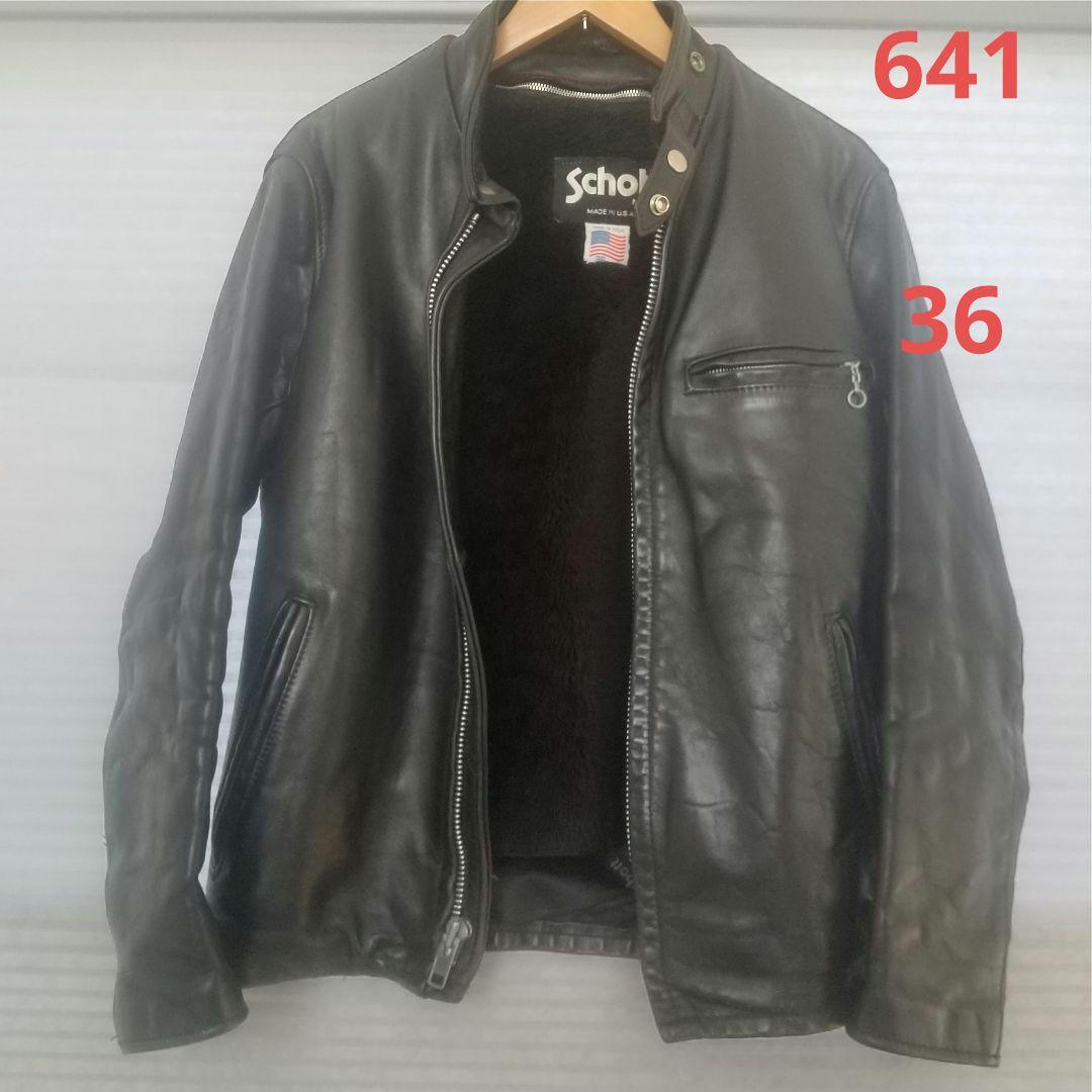 Schott シングルライダース 641 ボア付 36インチ