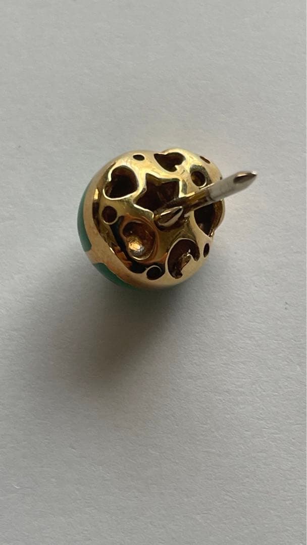 パスクワレブルーニ　K１８・エナメル　ピンブローチ　ネクタイピン　テントウムシ