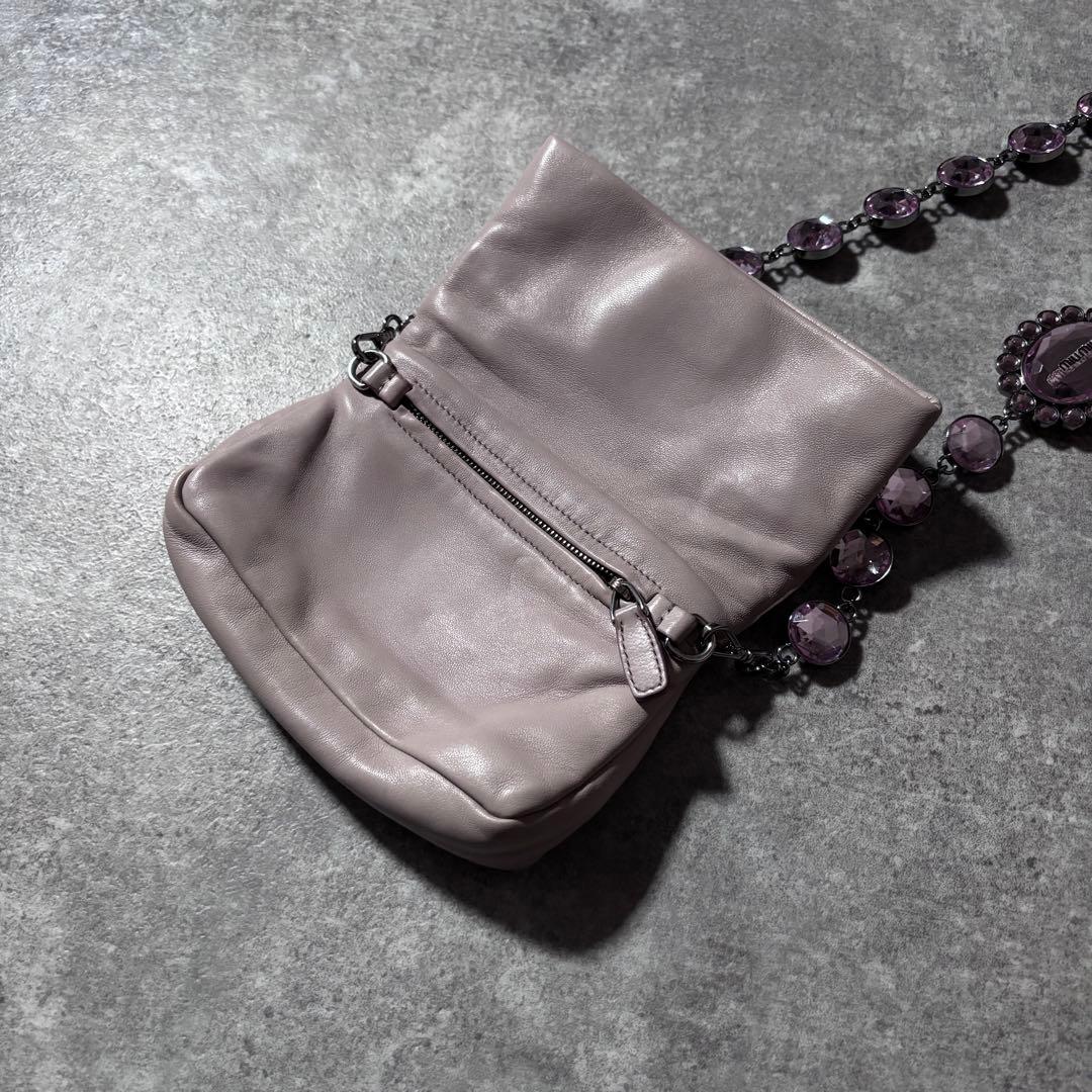 バッグ Miu Miu Chain Beaded Shoulder Bag Clutch