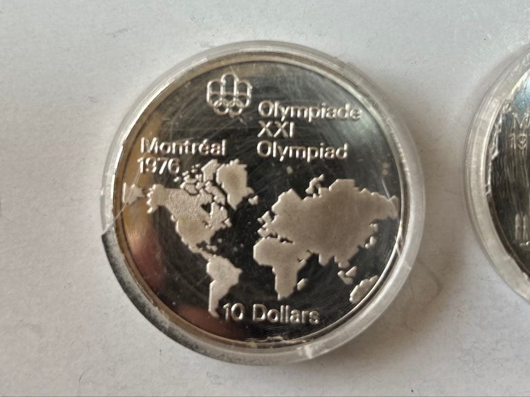 モントリオール1976 10ドル2枚5ドル2枚　1973銀貨