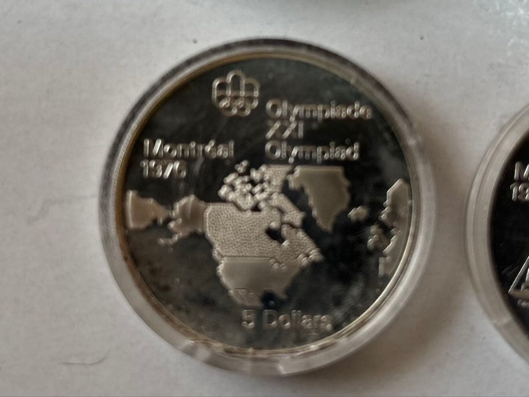 モントリオール1976 10ドル2枚5ドル2枚　1973銀貨