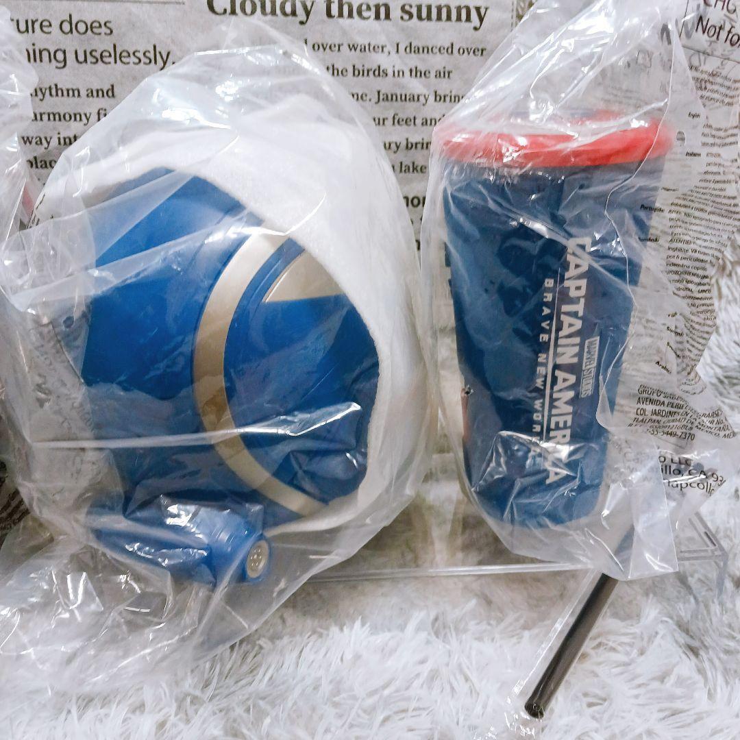 ✨映画館限定✨マーベルキャプテンアメリカポップコーンバケツ&カップ3点映画グッズ