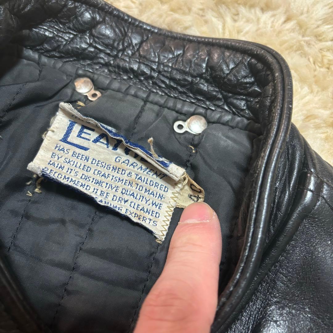 50s Leather Jacket シングル 40 TALON