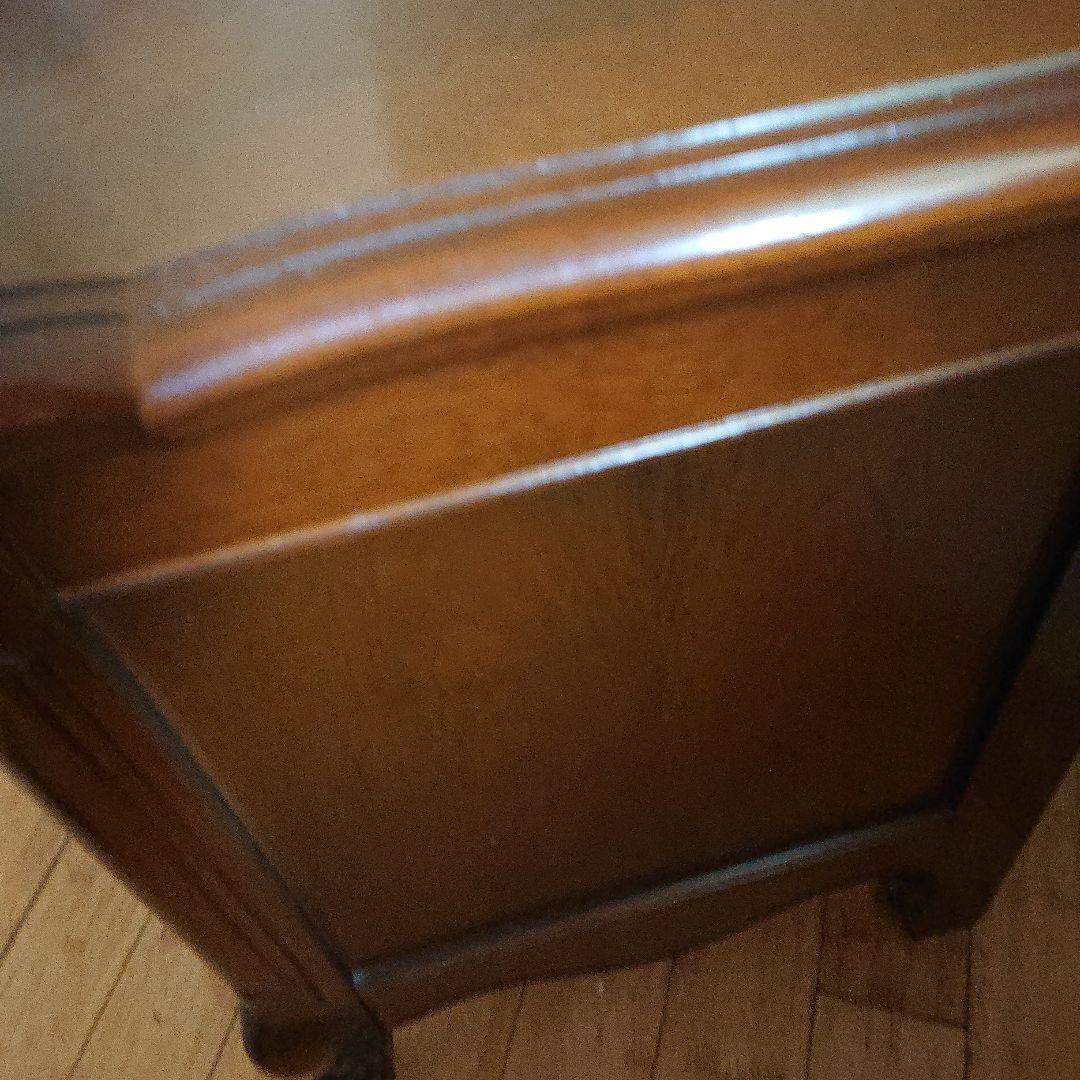 アンティーク調 木製ブラウンチェスト 2段引き出し付き