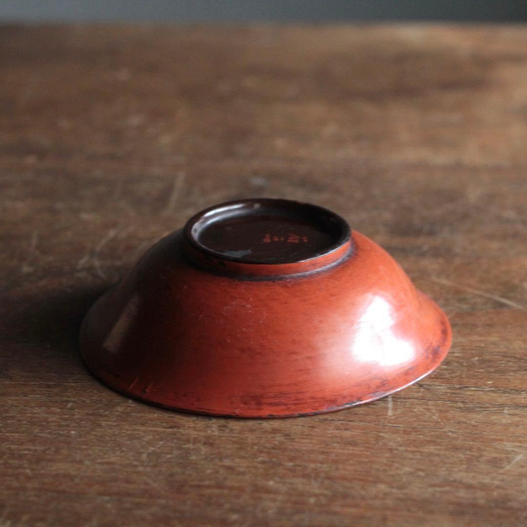 朱塗り 盃 平盃 小椀 酒器 No.2 古美術 古道具 アンティーク