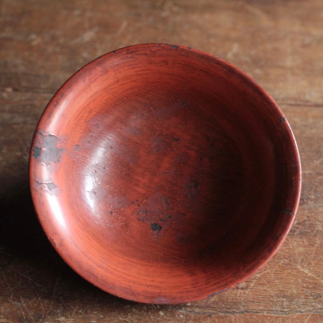 朱塗り 盃 平盃 小椀 酒器 No.2 古美術 古道具 アンティーク