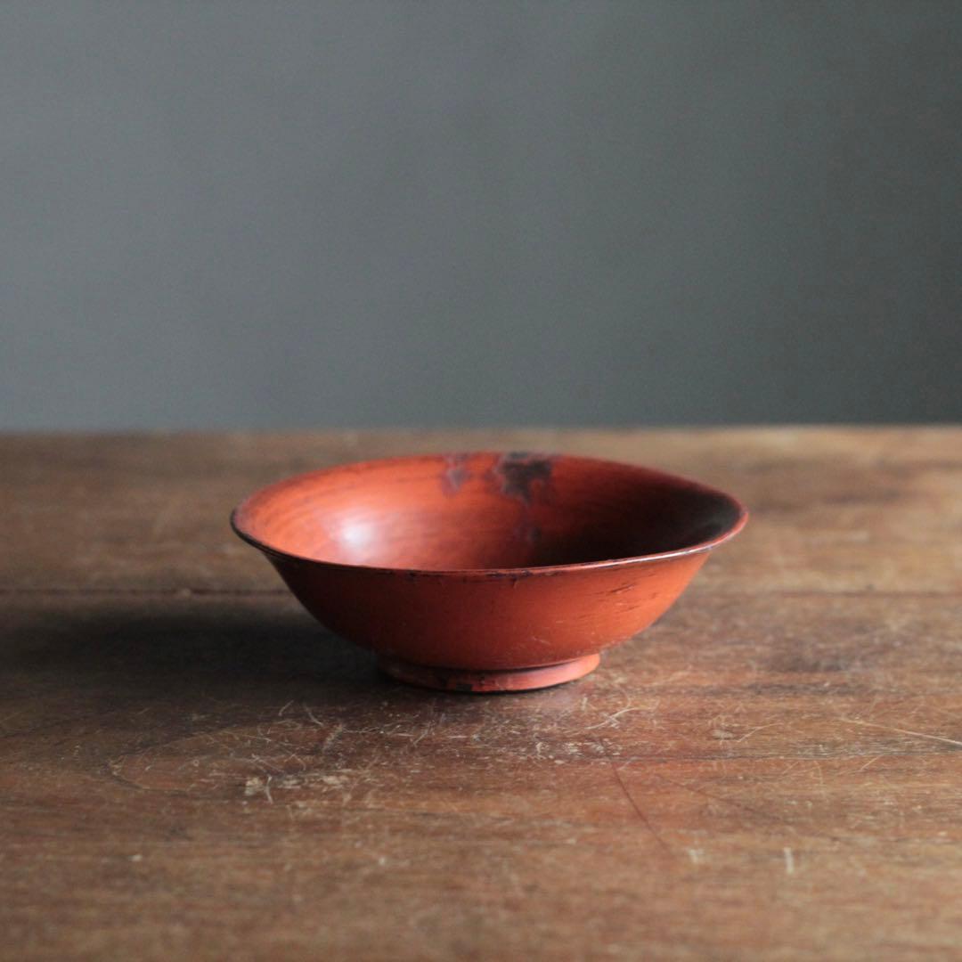 朱塗り 盃 平盃 小椀 酒器 No.2 古美術 古道具 アンティーク