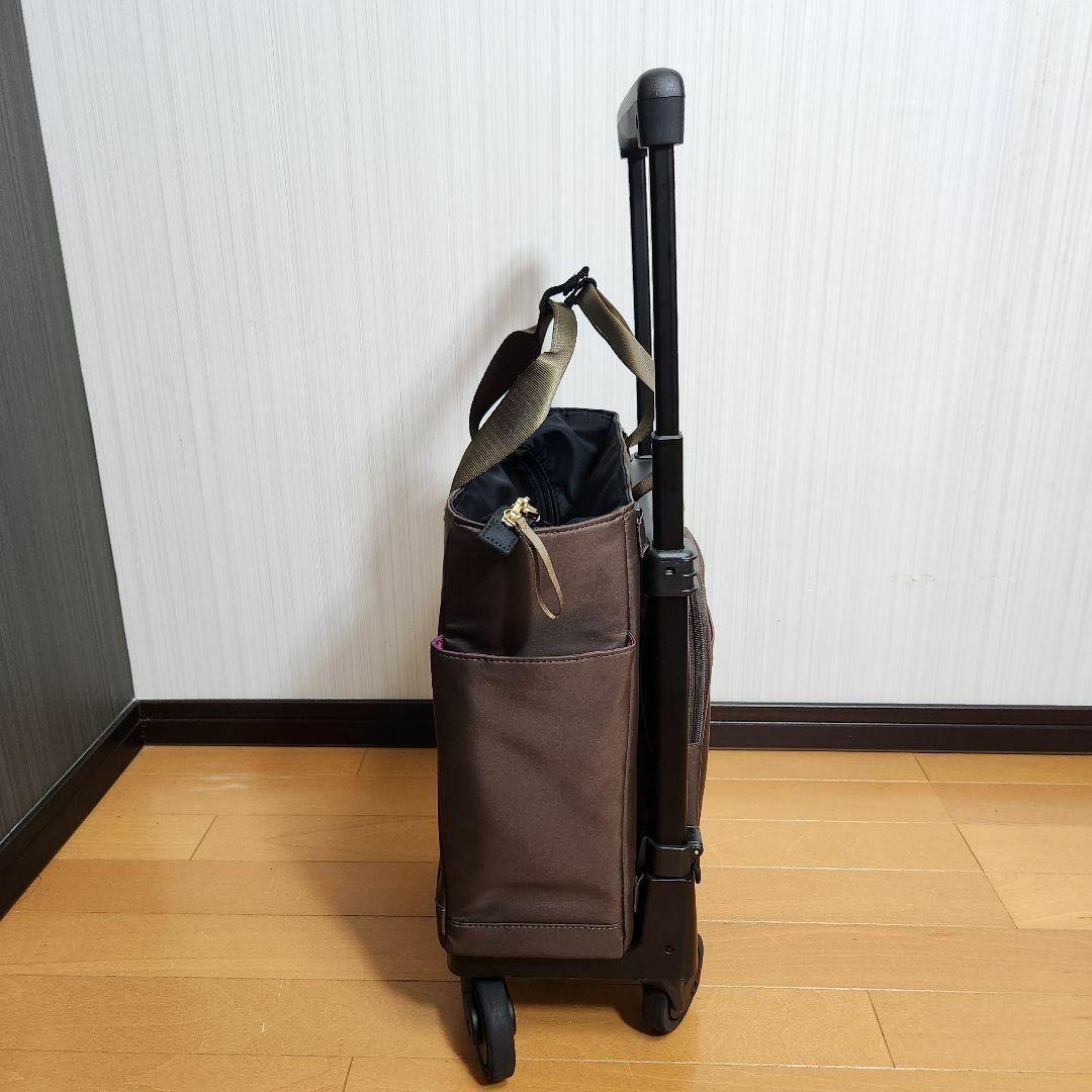 【ほぼ新品】D-631 ブリル L21 ブラウン T2キャスター 4輪ストッパ