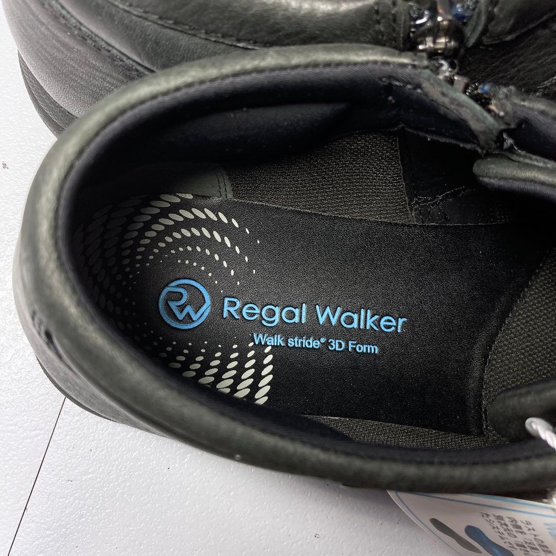 新品タグ REGAL リーガルウォーカー 革靴 モカシン 軽量 黒 25.5