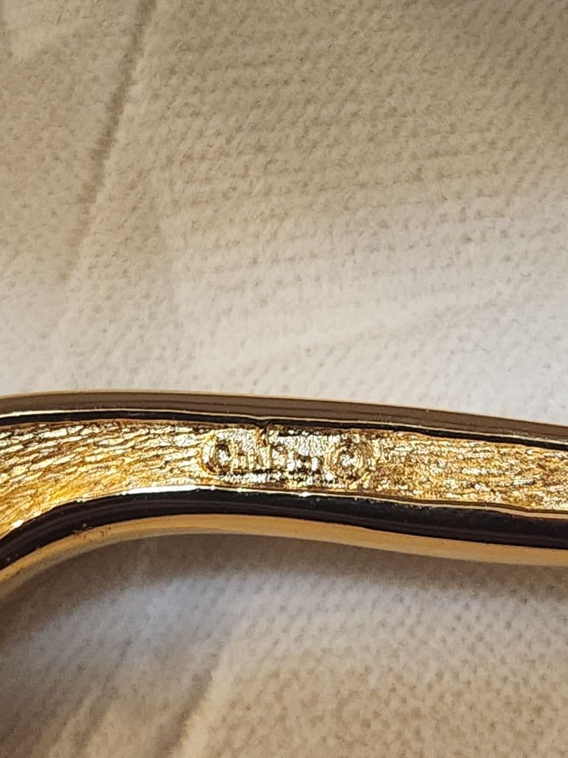 Christian Dior ゴールドリーフブローチ