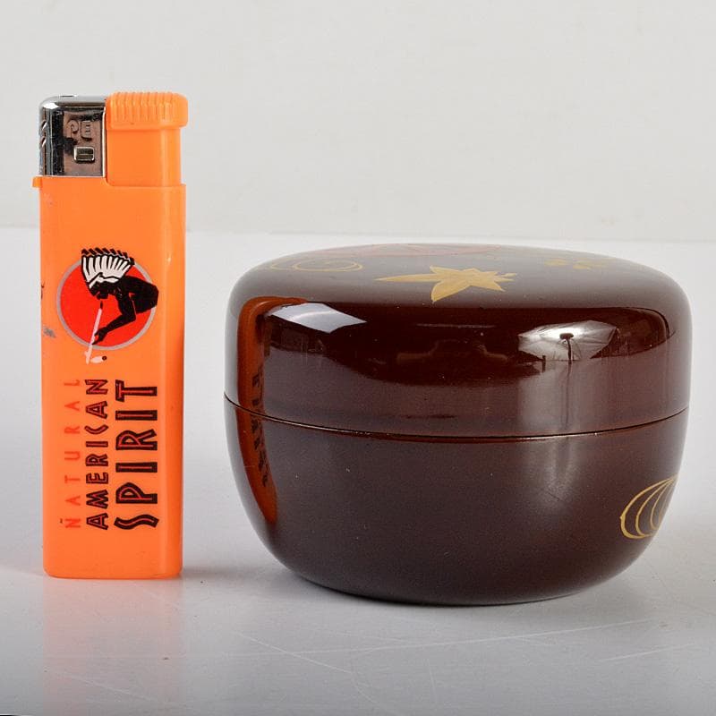 茶道具　蒔絵師　一瓢斎造　片水車蒔絵　平棗　共箱　V　6201