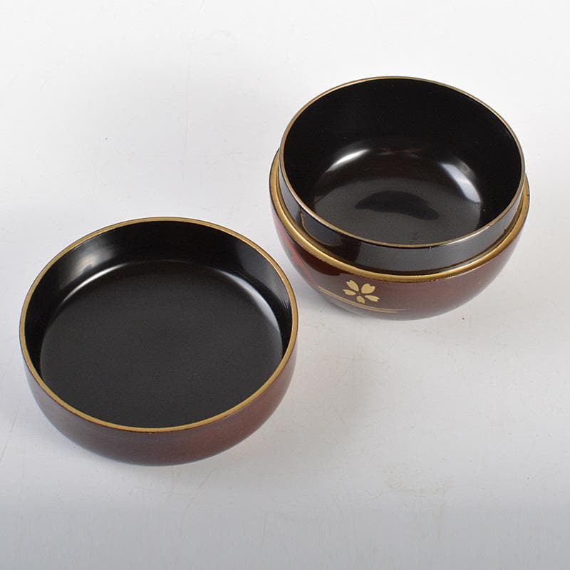 茶道具　蒔絵師　一瓢斎造　片水車蒔絵　平棗　共箱　V　6201