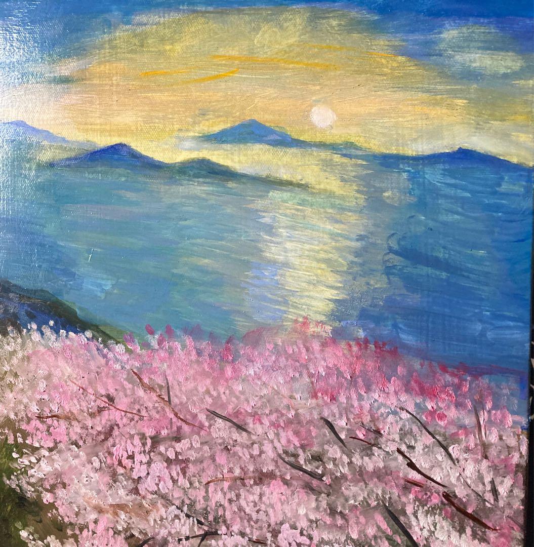 油彩画　「　瀬戸内を望む　」　原画　F6号