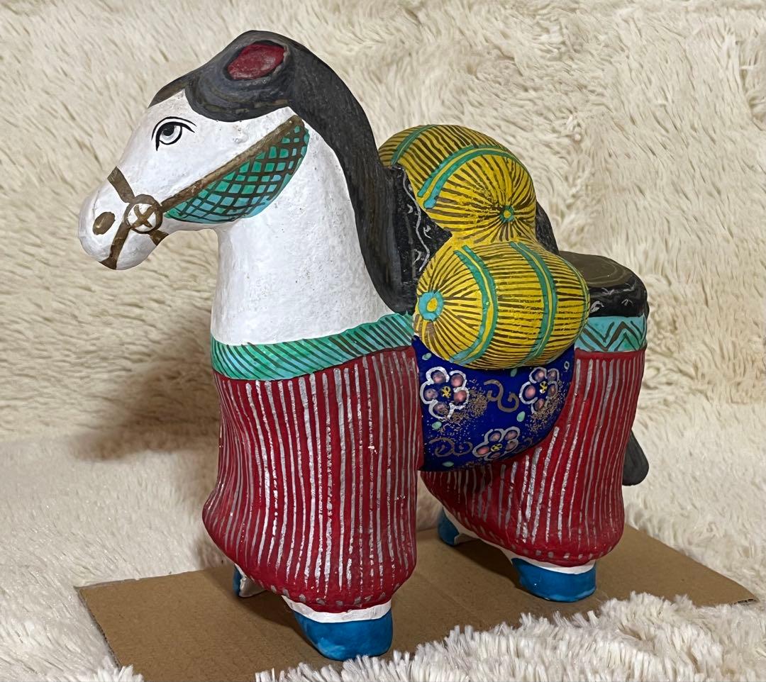 俵馬　干支馬　縁起物　 民芸　馬人形　土人形　名古屋土人形　野田末吉？