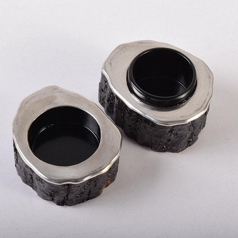 茶道具　中村宗悦作　玄々斎好　金蒔絵　筆柿香合　共布共箱　V　7088