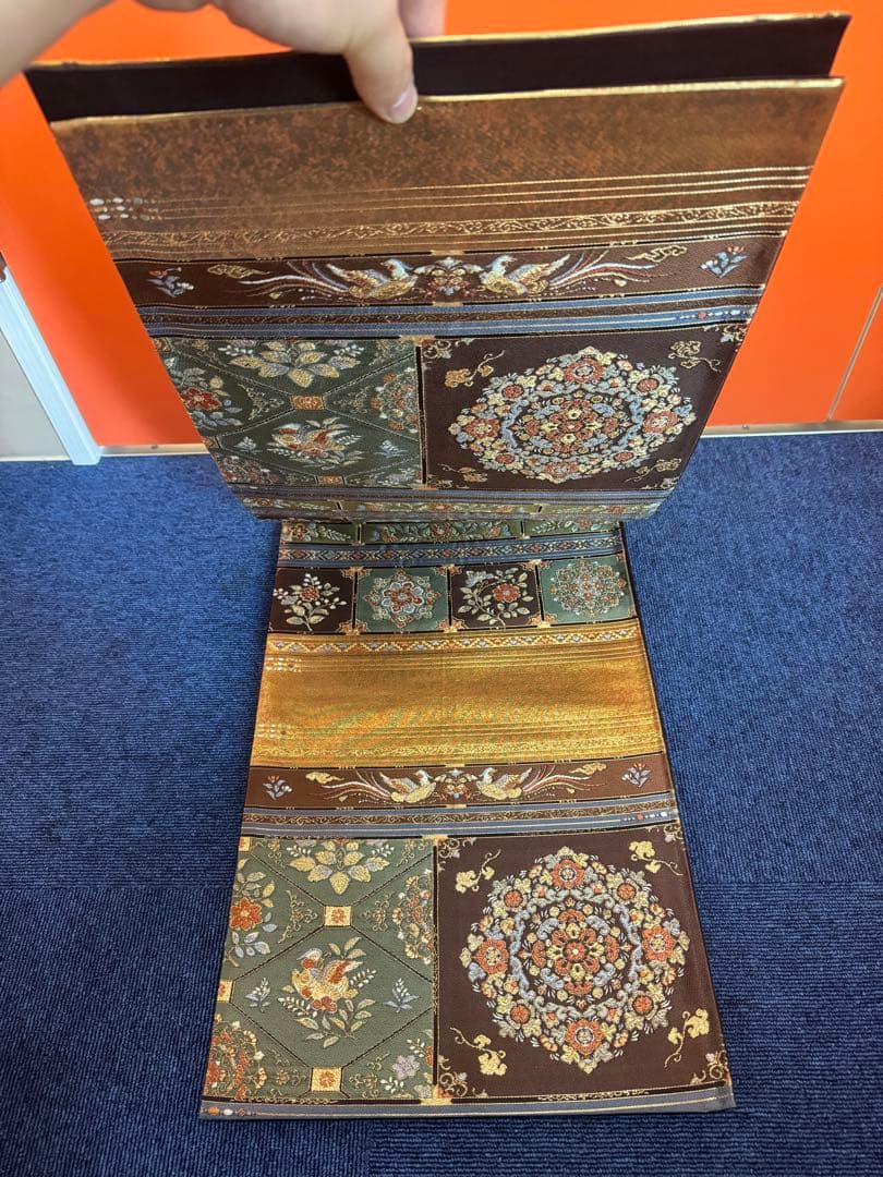 1934 袋帯 古代彫金紋  西陣織   金糸　高級上質上品　約440cm未使用