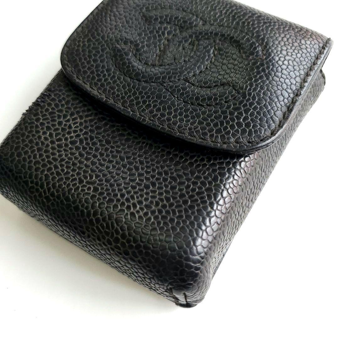 CHANEL シャネル シガレットケース キャビアスキン シリアルシール有