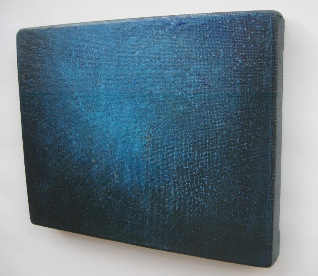 □　アクリル画　0号　青のシリーズ / ノスタルジア 21 c　□