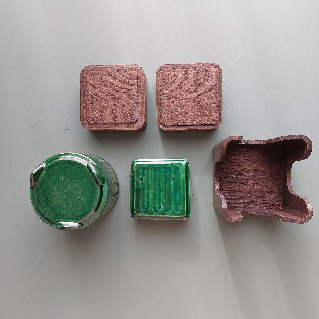 茶道具　表千家　七事式　香盆（桑）　聞香炉　重香合　香道具セット