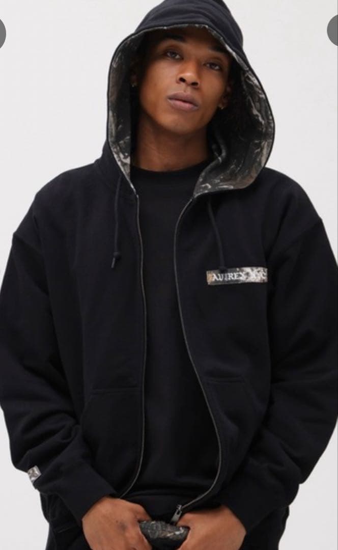 AVIREX カモフラージュフード パーカー