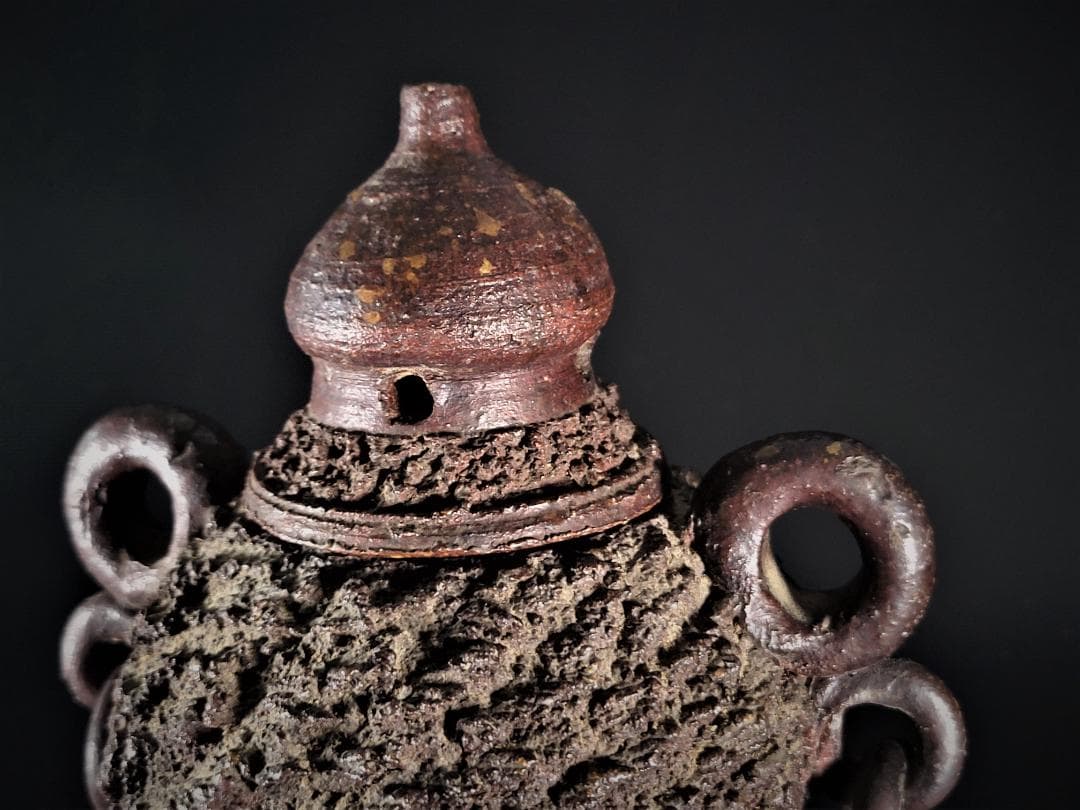 【焼物】備前焼 三足香煙 共箱 茶道具 旧家譲り品　年代物