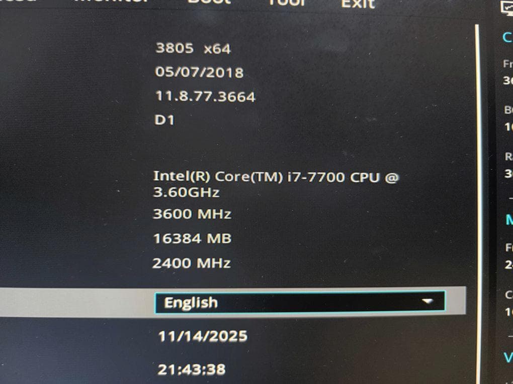 ASUS H110M-A i7-7700 メモリ16GB SSD250GB