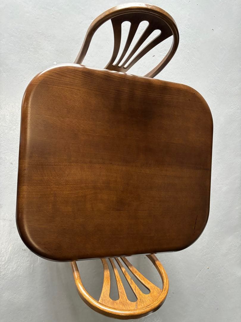 最高級 キツツキダイニングテーブル&コスガ椅子2脚セット 幅90cm Used