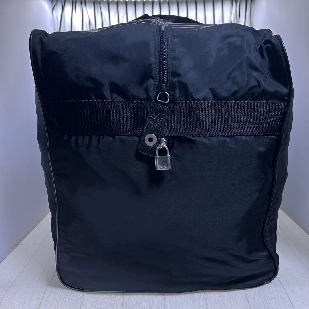 【美品】PRADA×プラダ 特大パドロックボストンバッグ