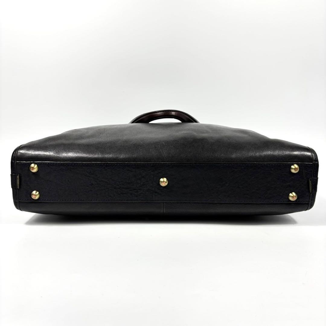 ✨美品✨ツチヤカバン ビジネスバッグ A4可 アルマス バッファロー 濃紺