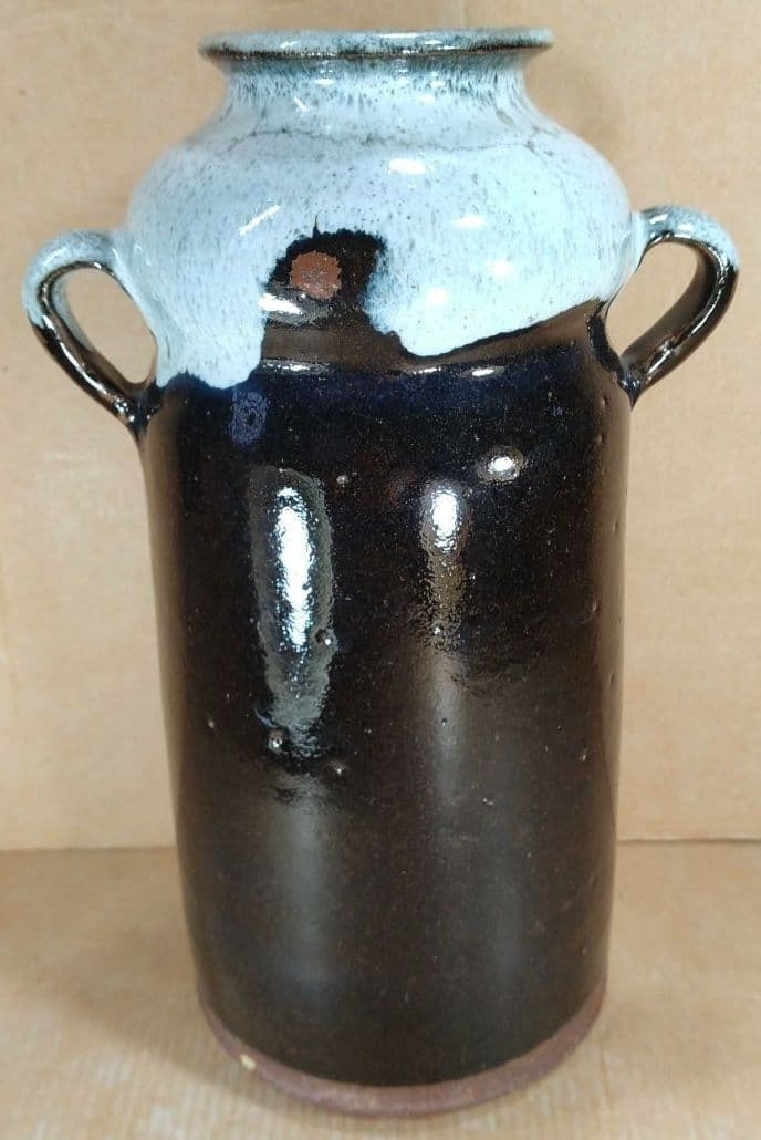 即中斎書付箱 唐津耳付花入 坂井岱平作(朝鮮唐津写耳付花入) 美品