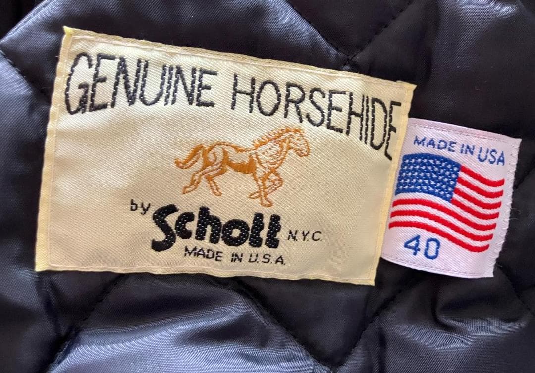 schott ショット ホースハイド 40 USA製 黒