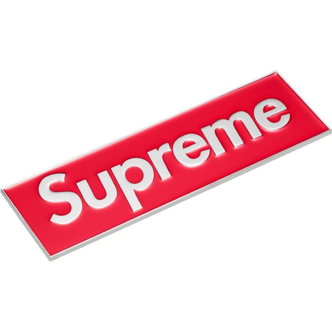 【新品未使用】Supreme Box Logo Car Emblem Red