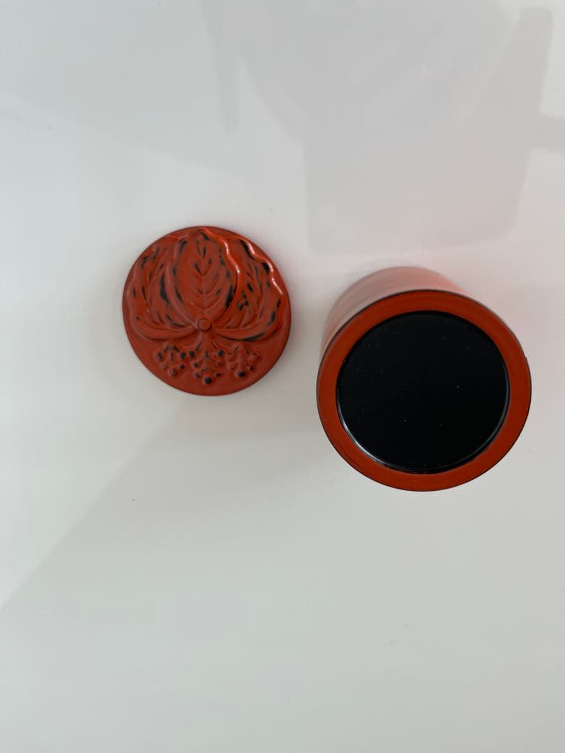 鈴木松栄　加州漆芸　木製 茶道具 蓋付き棗