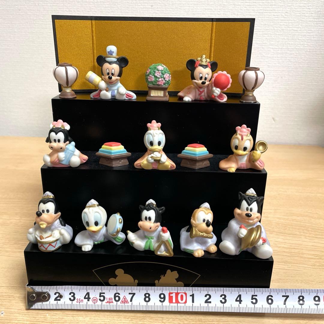 ディズニー　三段雛人形　ひな祭り飾り　陶器製　Disney ベビー雛人形