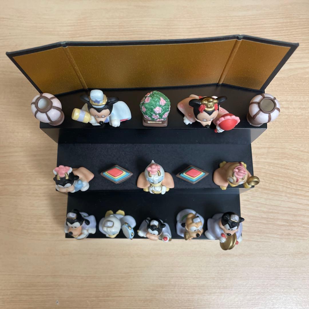 ディズニー　三段雛人形　ひな祭り飾り　陶器製　Disney ベビー雛人形